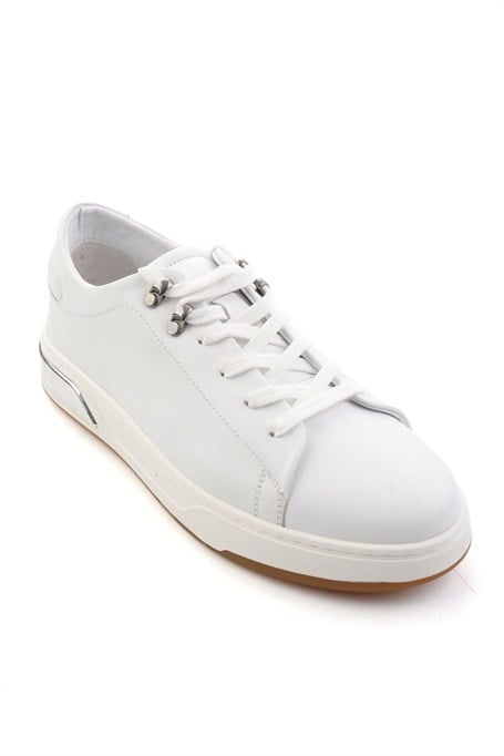 Beyaz Hakiki Deri Erkek Sneaker E01593000503