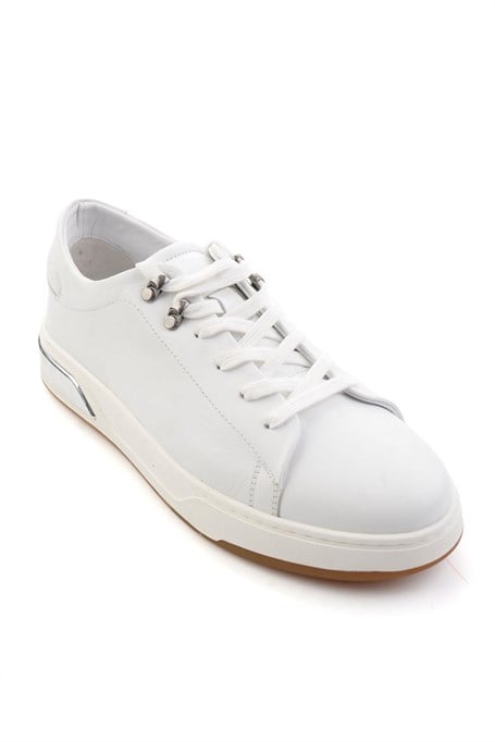 Beyaz Hakiki Deri Erkek Sneaker E01593000503