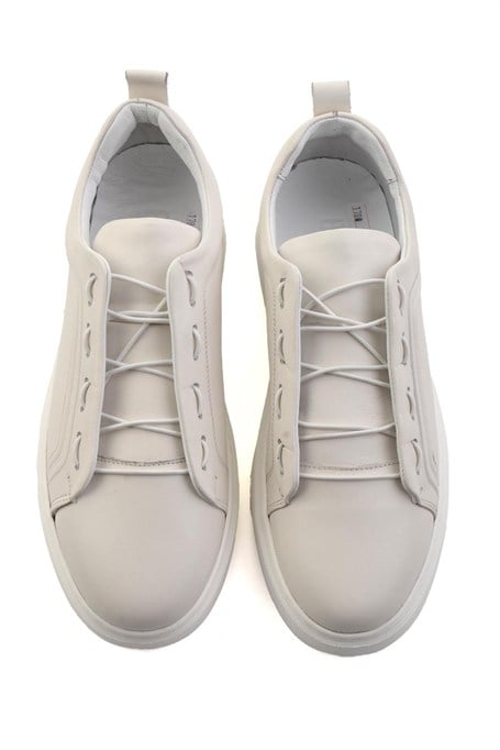 Beyaz Hakiki Deri Erkek Sneaker E01700178003