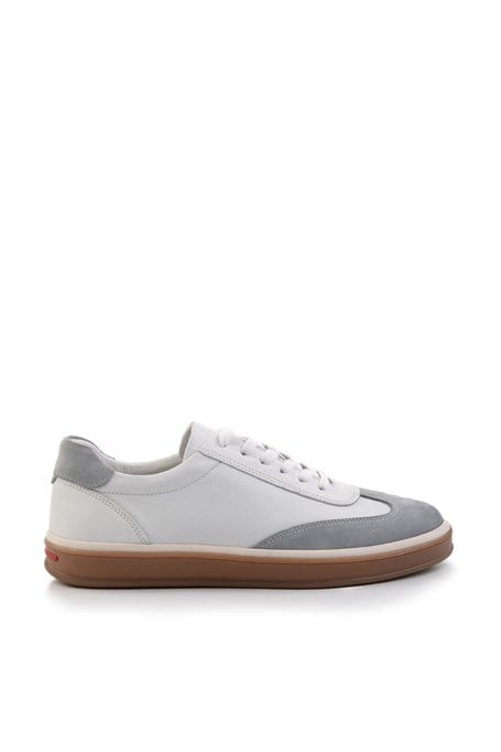 Beyaz Hakiki Deri Erkek Sneaker E01728358003