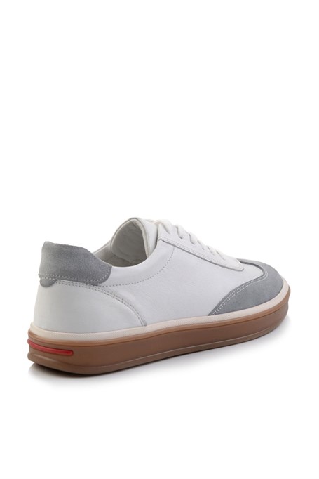 Beyaz Hakiki Deri Erkek Sneaker E01728358003