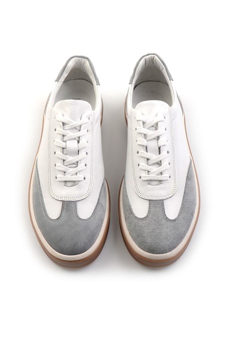 Beyaz Hakiki Deri Erkek Sneaker E01728358003