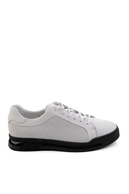 Beyaz Hakiki Deri Erkek Sneaker E01958176643
