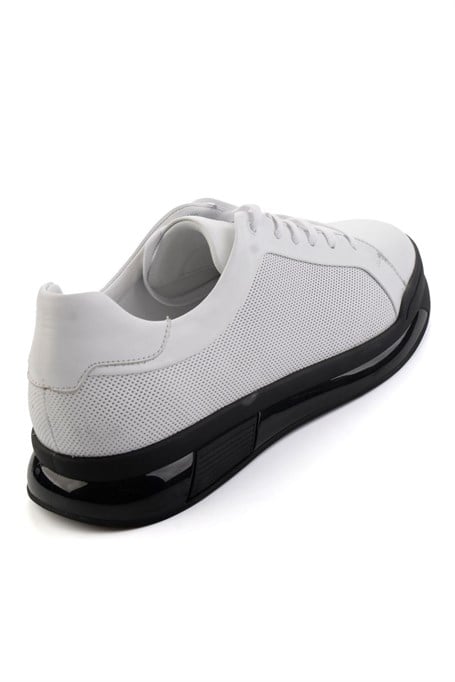 Beyaz Hakiki Deri Erkek Sneaker E01958176643