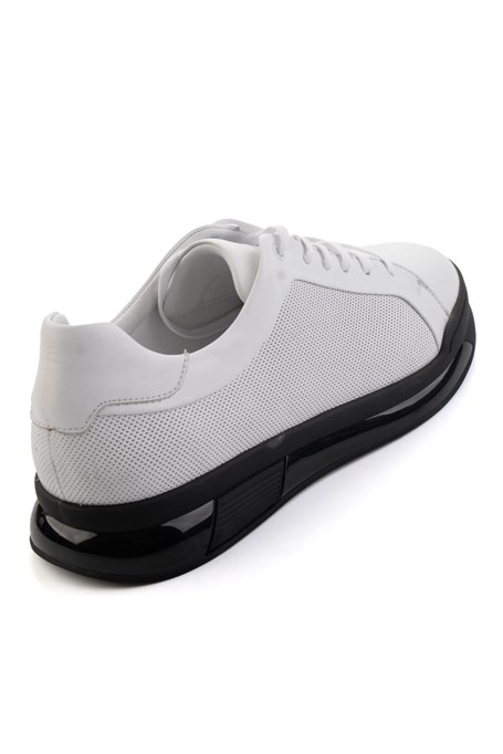 Beyaz Hakiki Deri Erkek Sneaker E01958176643