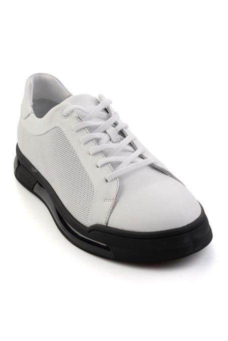 Beyaz Hakiki Deri Erkek Sneaker E01958176643