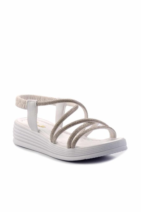 Beyaz  Kadın Sandalet K05823022909