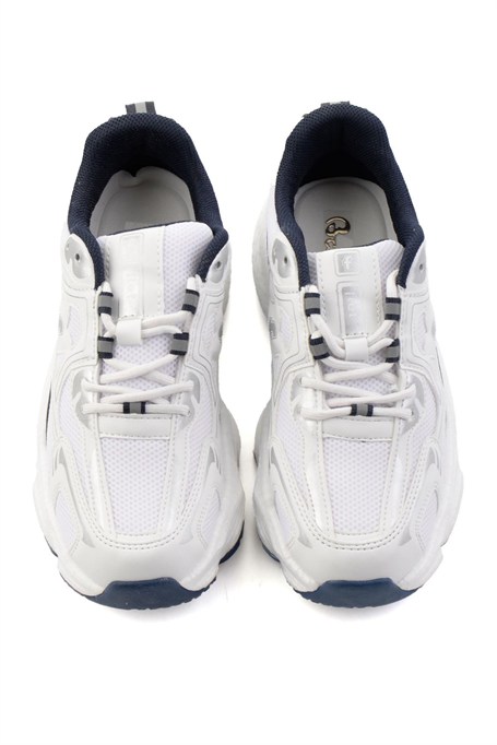 Beyaz Lacivert  Kadın Sneaker K01027032922