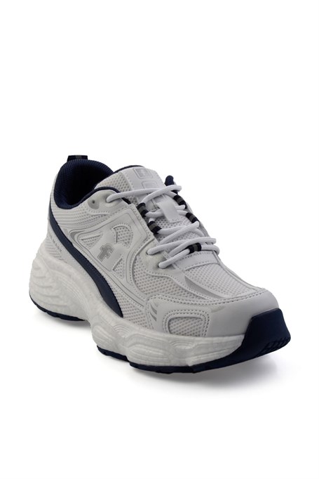 Beyaz Lacivert  Kadın Sneaker K01027032922