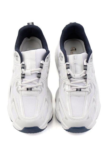 Beyaz Lacivert  Kadın Sneaker K01027032922