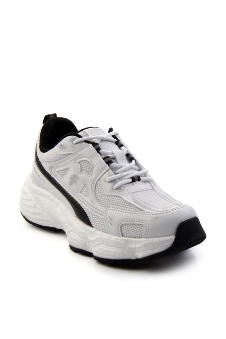 Beyaz Siyah  Kadın Sneaker K01027032922