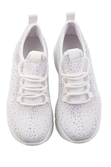 Beyaz Triko  Kadın Sneaker K01824040382