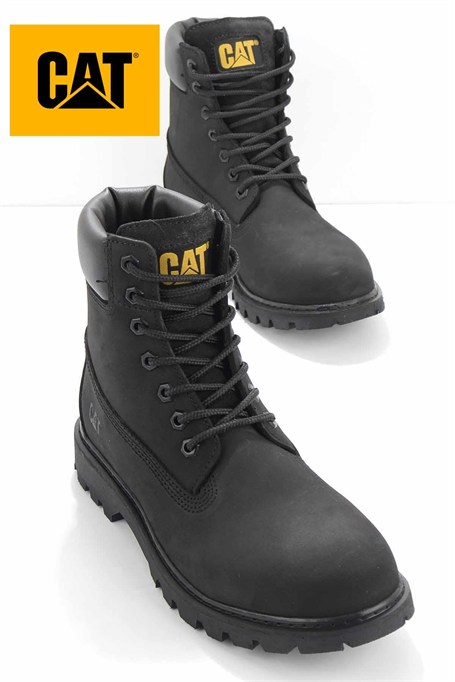 Black Hakiki Deri Erkek Bot & Bootie CAT1111137701