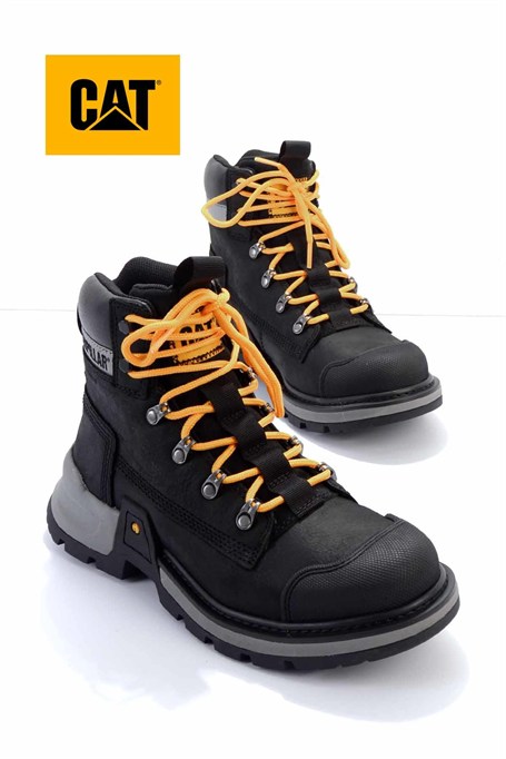 Black Hakiki Deri Erkek Bot & Bootie CAT1111111303