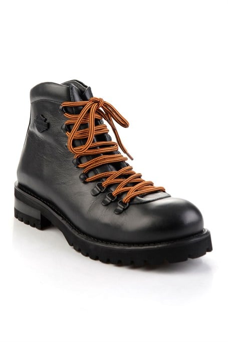 Black Hakiki Deri Erkek Bot & Bootie HD1777006003