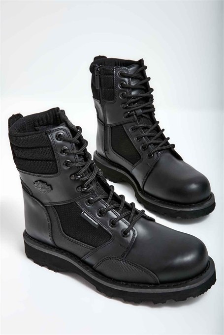 Black Hakiki Deri Erkek Bot & Bootie HD1777064803