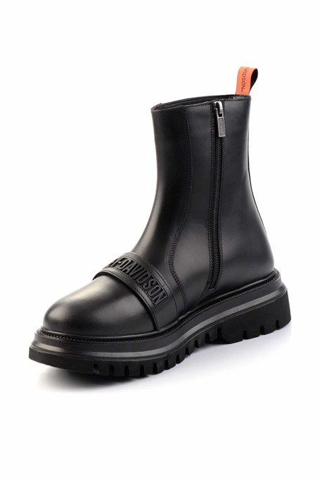 Black Hakiki Deri Erkek Bot & Bootie HD1777062403