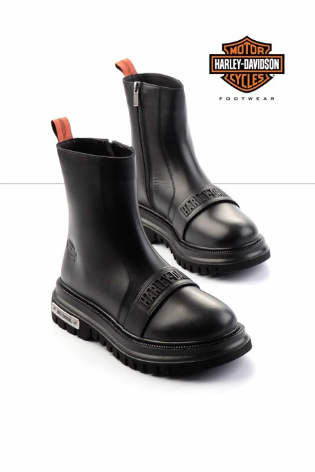 Black Hakiki Deri Erkek Bot & Bootie HD1777062403
