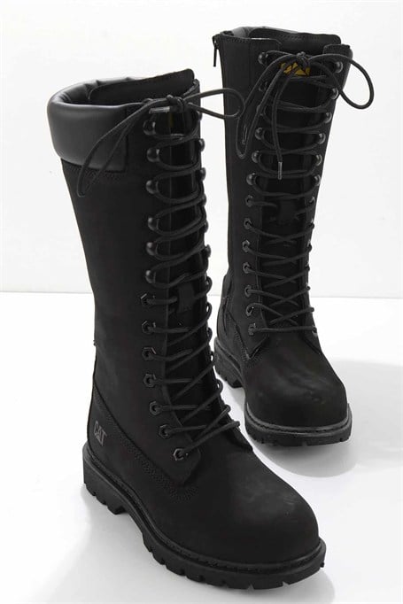 Black Hakiki Deri Kadın Bot & Bootie CAT0111121401
