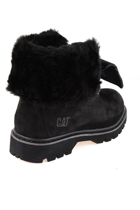 Black Hakiki Deri Kadın Bot & Bootie CAT0111118401