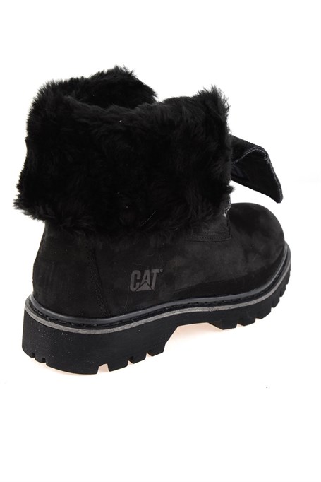 Black Hakiki Deri Kadın Bot & Bootie CAT0111118401