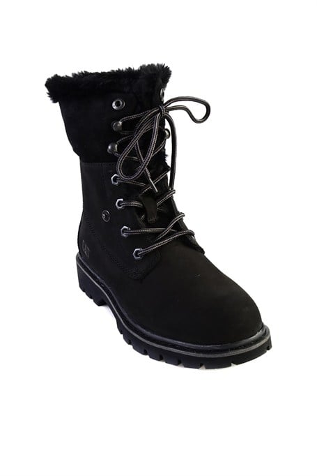 Black Hakiki Deri Kadın Bot & Bootie CAT0111118401