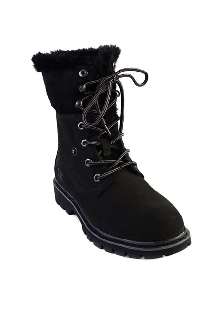 Black Hakiki Deri Kadın Bot & Bootie CAT0111118401