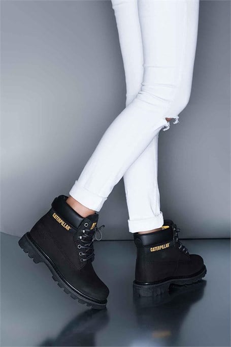 Black Hakiki Deri Kadın Bot & Bootie CAT0111000101