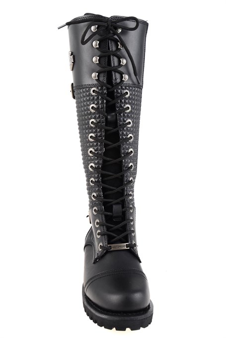 Black Hakiki Deri Kadın Bot & Bootie HD0777053303