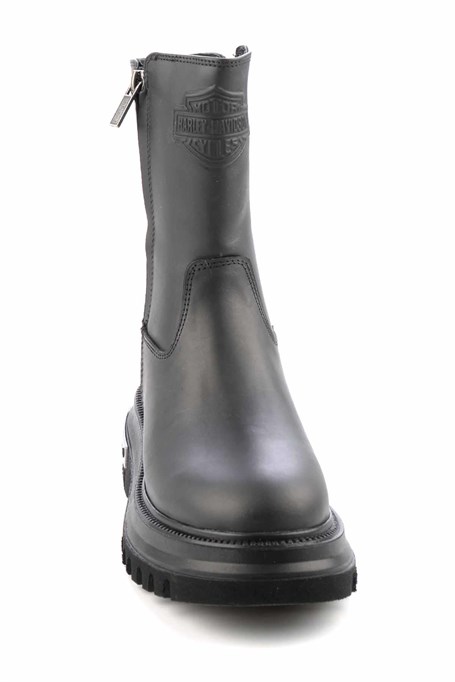 Black Hakiki Deri Kadın Bot & Bootie HD0777002603