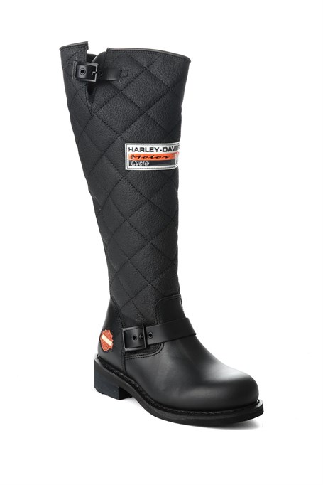 Black Hakiki Deri Kadın Bot & Bootie HD0777005803