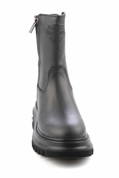 Black Hakiki Deri Kadın Bot & Bootie HD0777002603