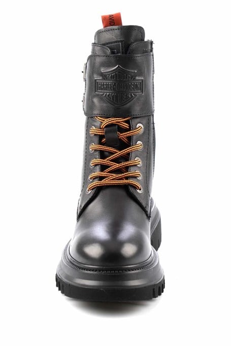 Black Hakiki Deri Kadın Bot & Bootie HD0777002503