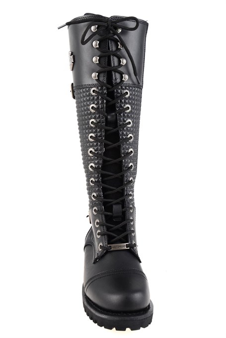 Black Hakiki Deri Kadın Bot & Bootie HD0777053303
