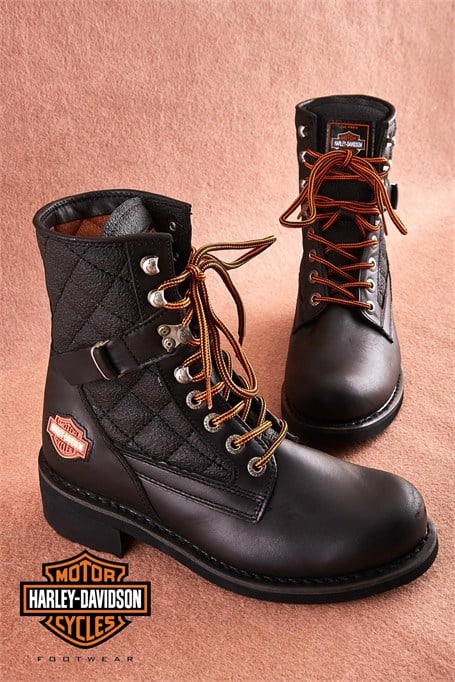 Black Hakiki Deri Kadın Bot & Bootie HD0777256003