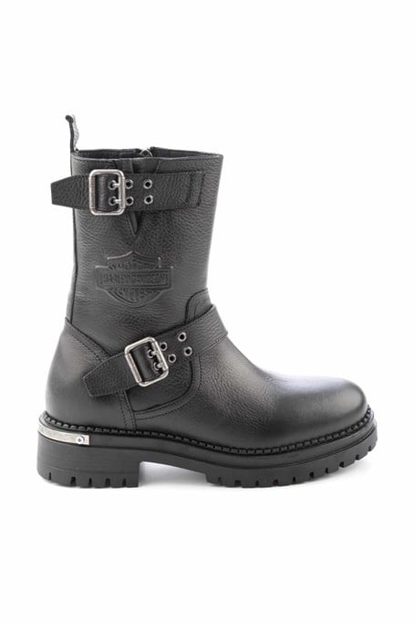 Black Hakiki Deri Kadın Bot & Bootie HD0777002203