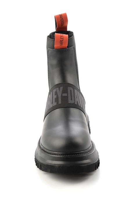 Black Hakiki Deri Kadın Bot & Bootie HD0777056303