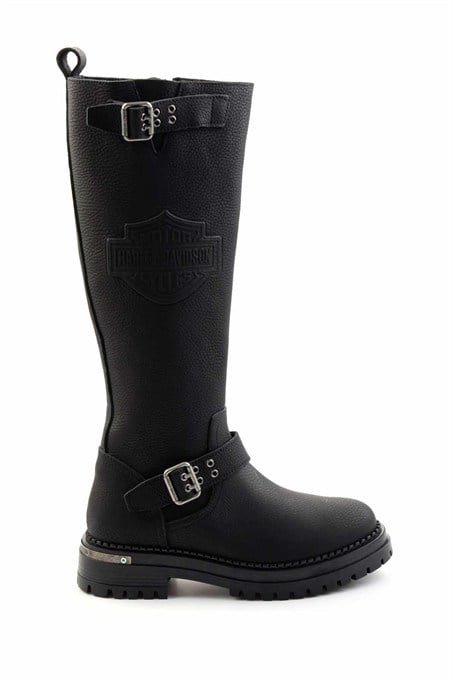 Black Hakiki Deri Kadın Bot & Bootie HD0777002703