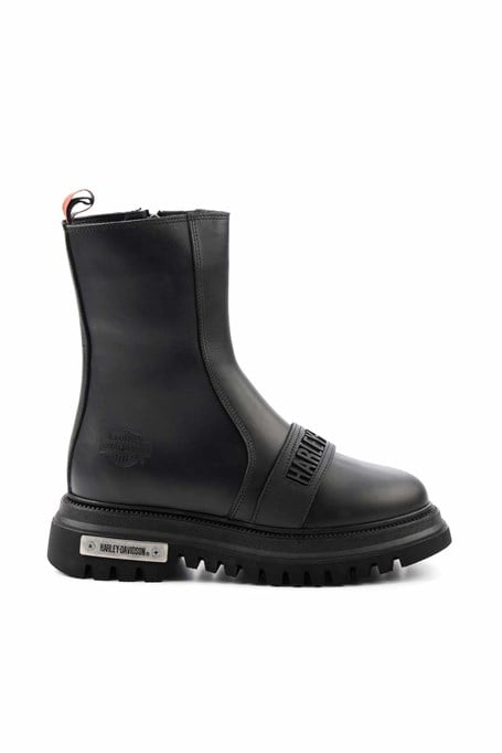 Black Hakiki Deri Kadın Bot & Bootie HD0777054903