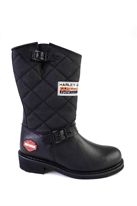Black Hakiki Deri Kadın Bot & Bootie HD0777005303