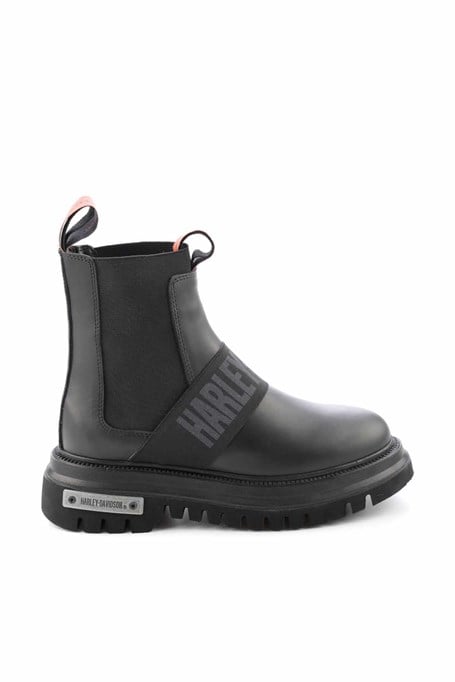 Black Hakiki Deri Kadın Bot & Bootie HD0777056303