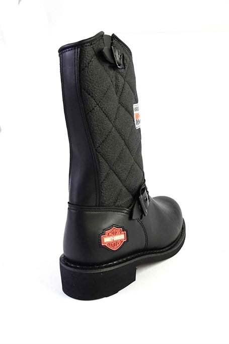 Black Hakiki Deri Kadın Bot & Bootie HD0777005303