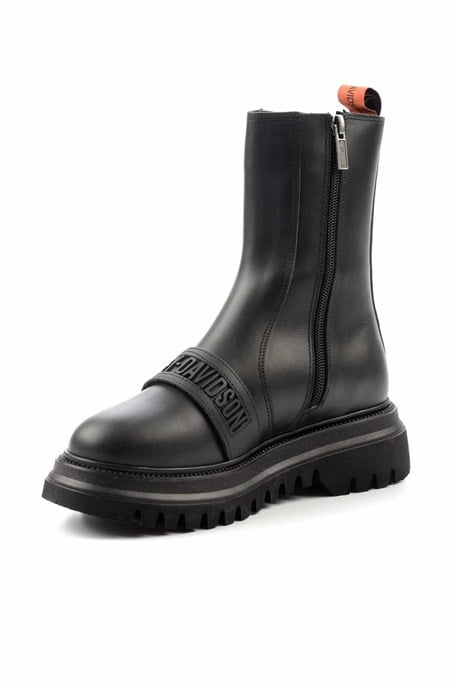 Black Hakiki Deri Kadın Bot & Bootie HD0777054903