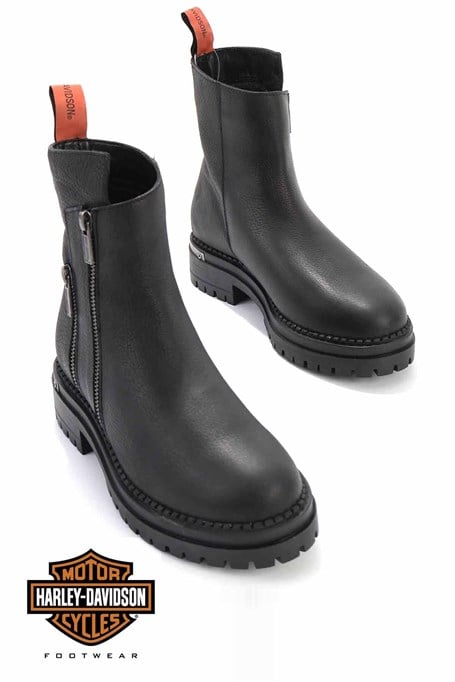 Black Hakiki Deri Kadın Bot & Bootie HD0777003903