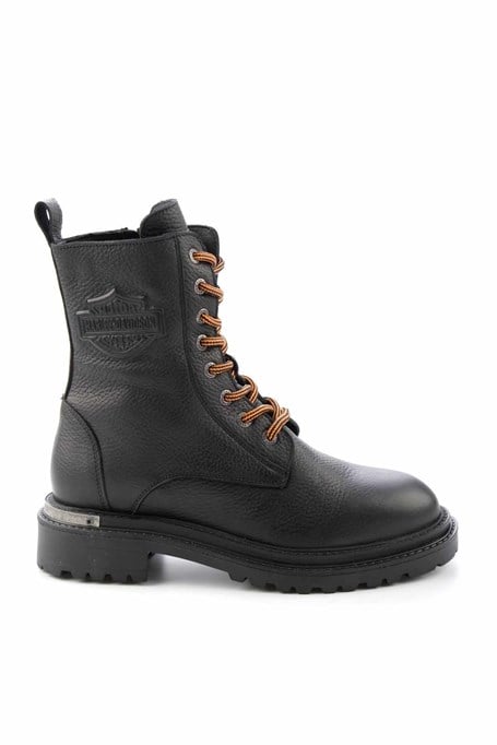 Black Hakiki Deri Kadın Bot & Bootie HD0777002303