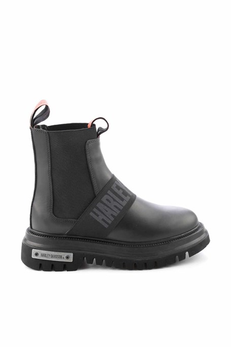 Black Hakiki Deri Kadın Bot & Bootie HD0777056303