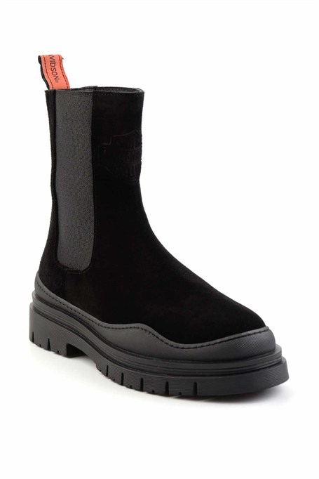 Black Hakiki Deri Kadın Bot & Bootie HD0777004802
