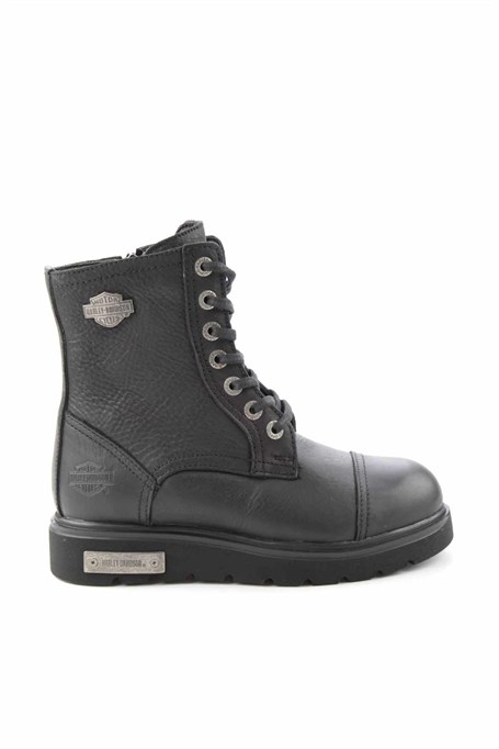 Black Hakiki Deri Kadın Bot & Bootie HD0777063003