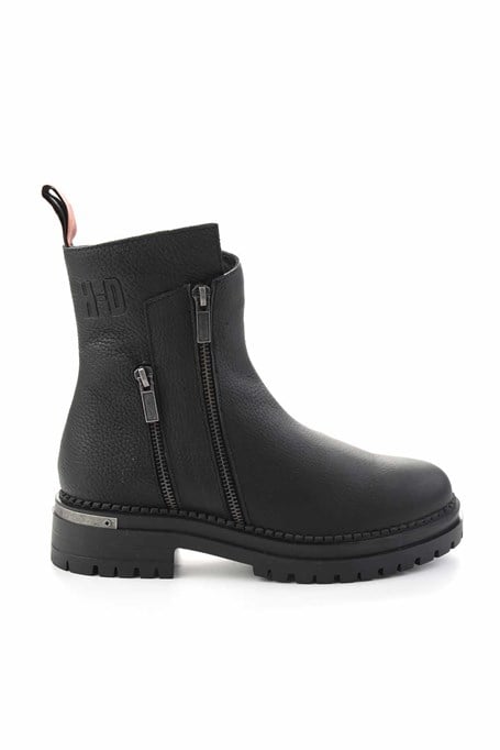 Black Hakiki Deri Kadın Bot & Bootie HD0777003903