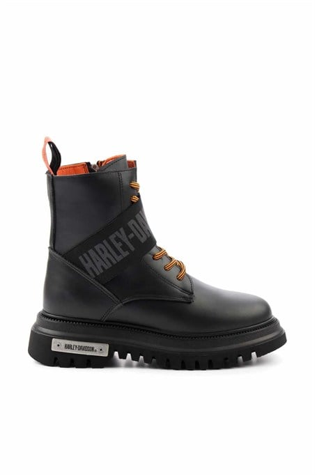 Black Hakiki Deri Kadın Bot & Bootie HD0777055403
